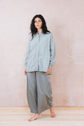 button thru shirt cotton poplin