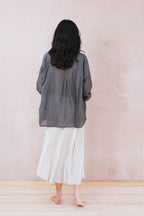 button thru shirt cotton voile