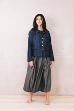 new frida skirt silk cotton satin