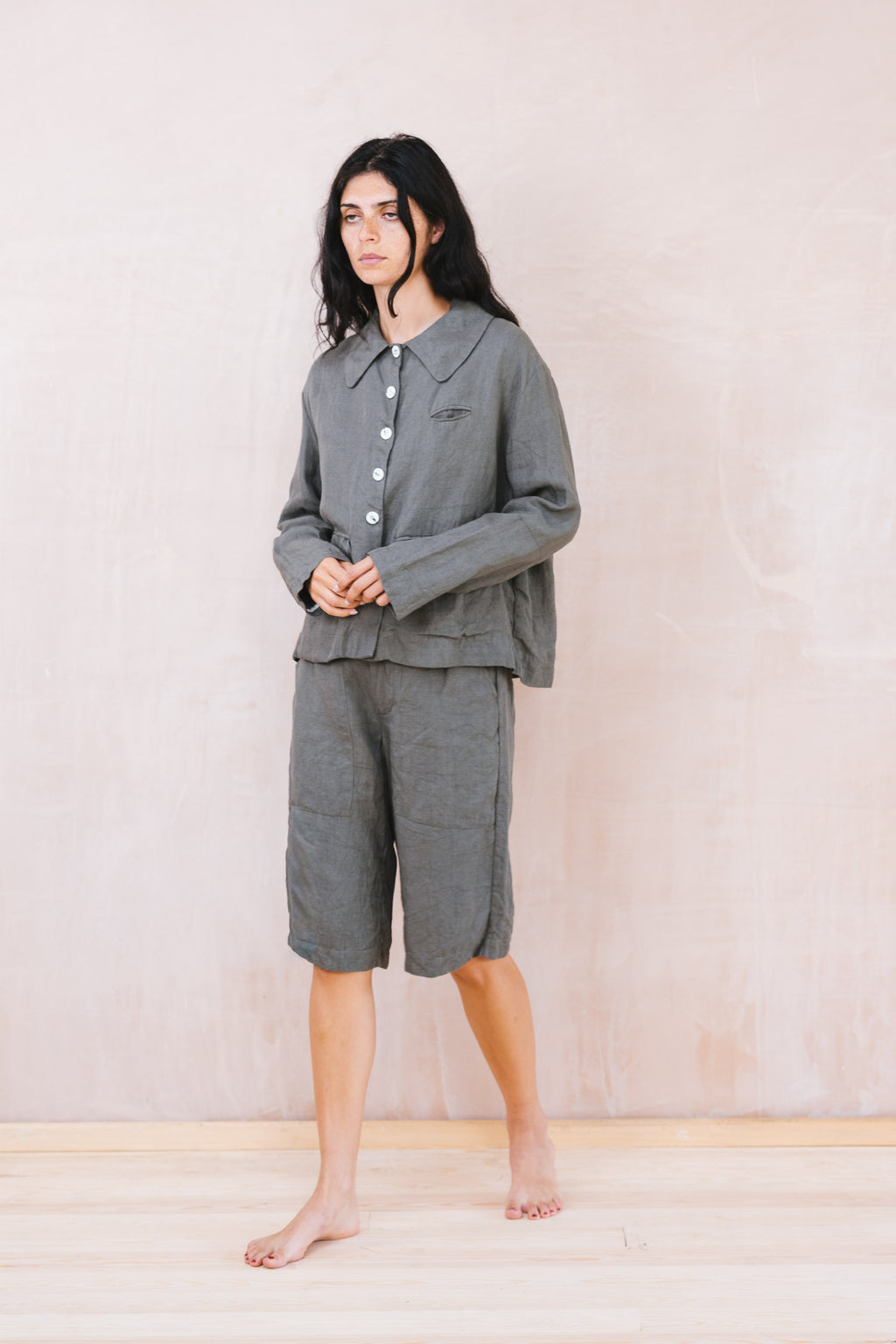long shorts linen
