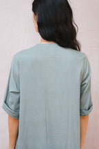 pleat dress cambric