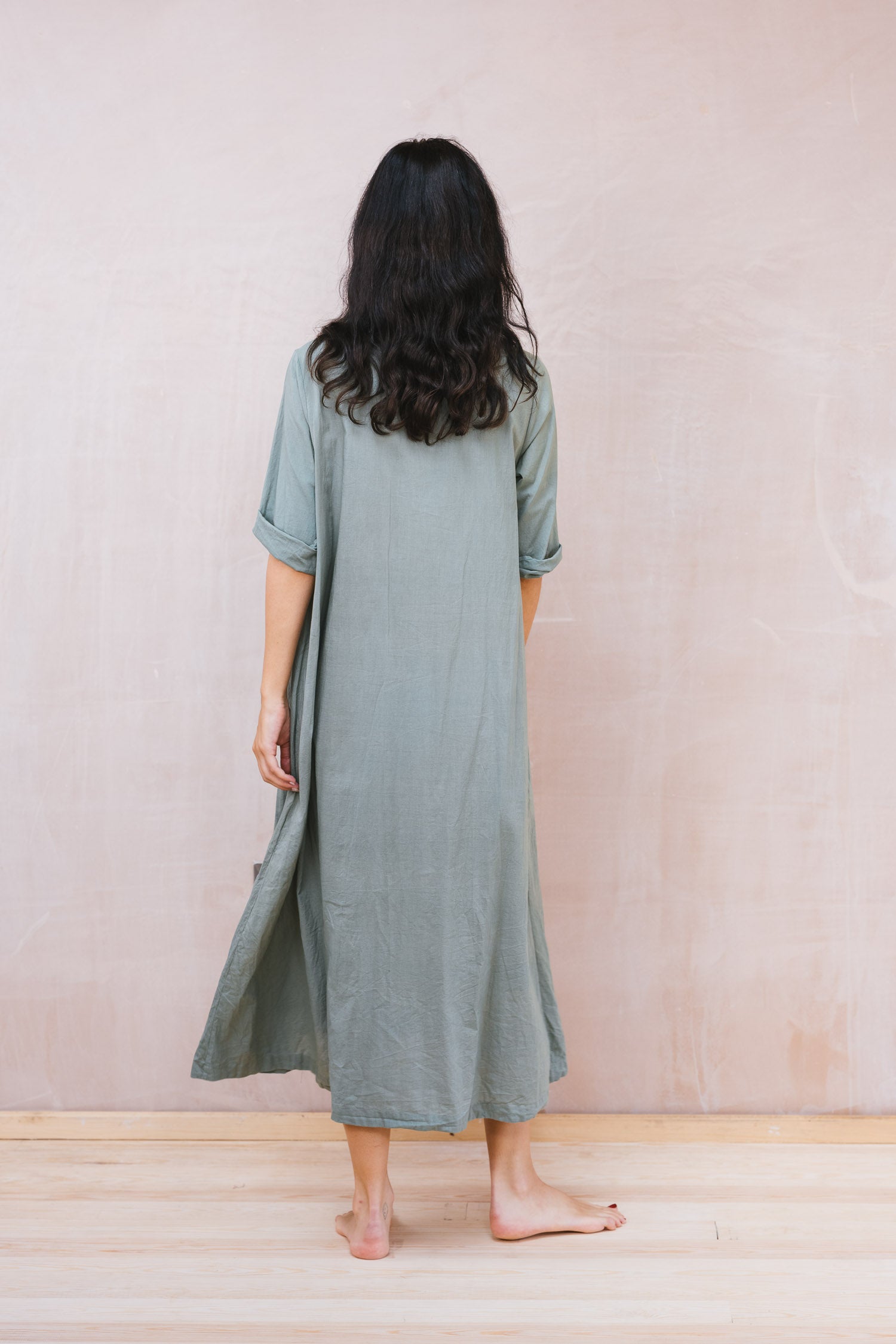 pleat dress cambric