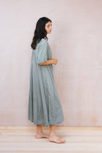 pleat dress cambric
