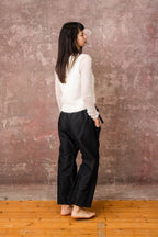 wide leg japan pants silk cotton croccante