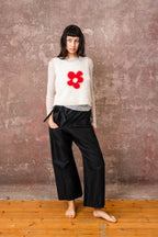 wide leg japan pants silk cotton croccante