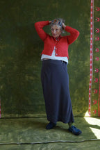 sale cutwork flower skirt long