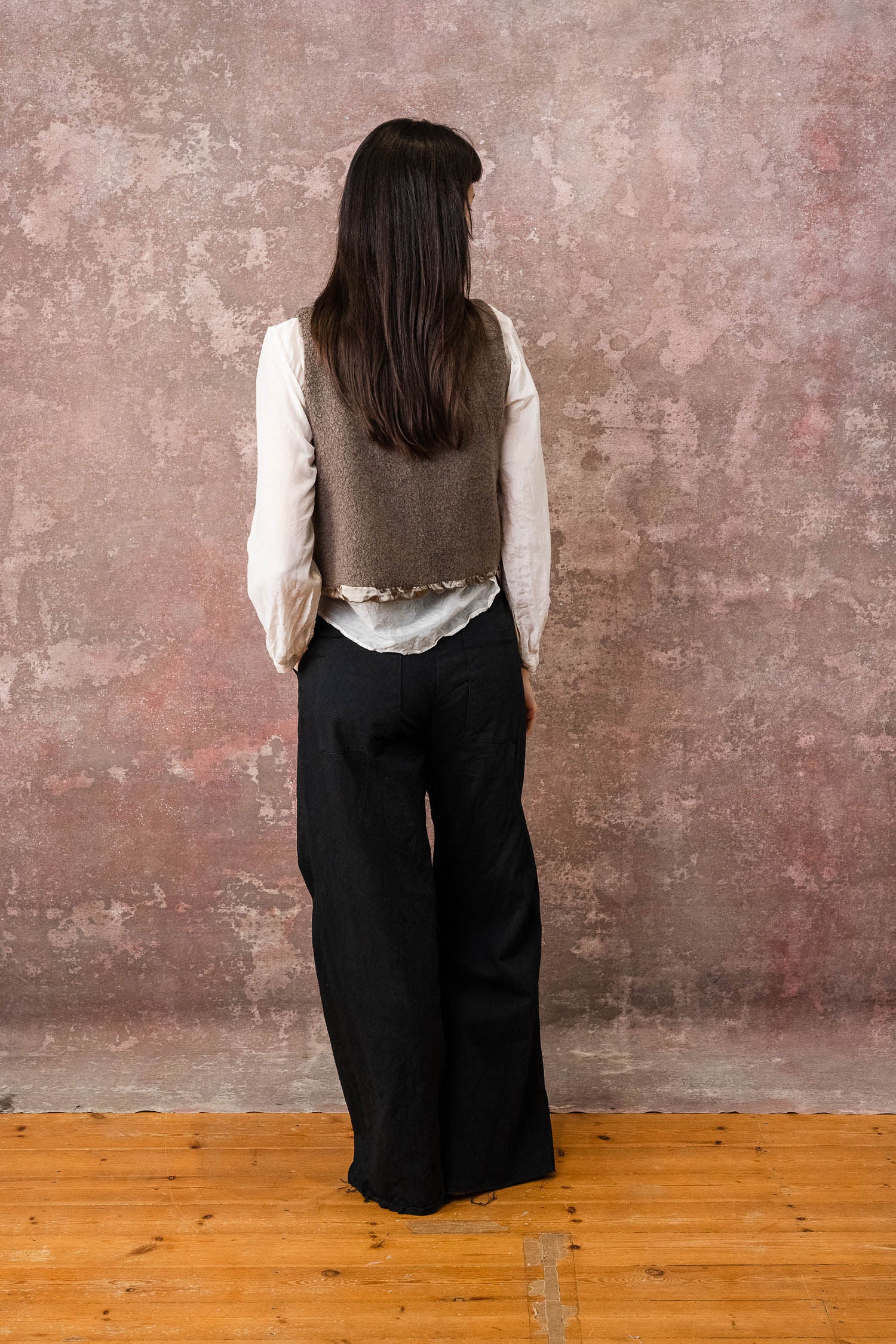 flare pants cotton twill