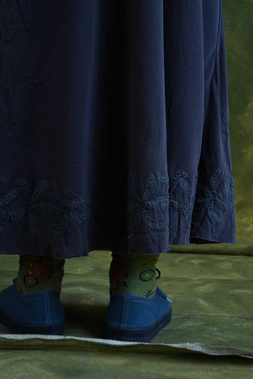 sale cutwork flower skirt long
