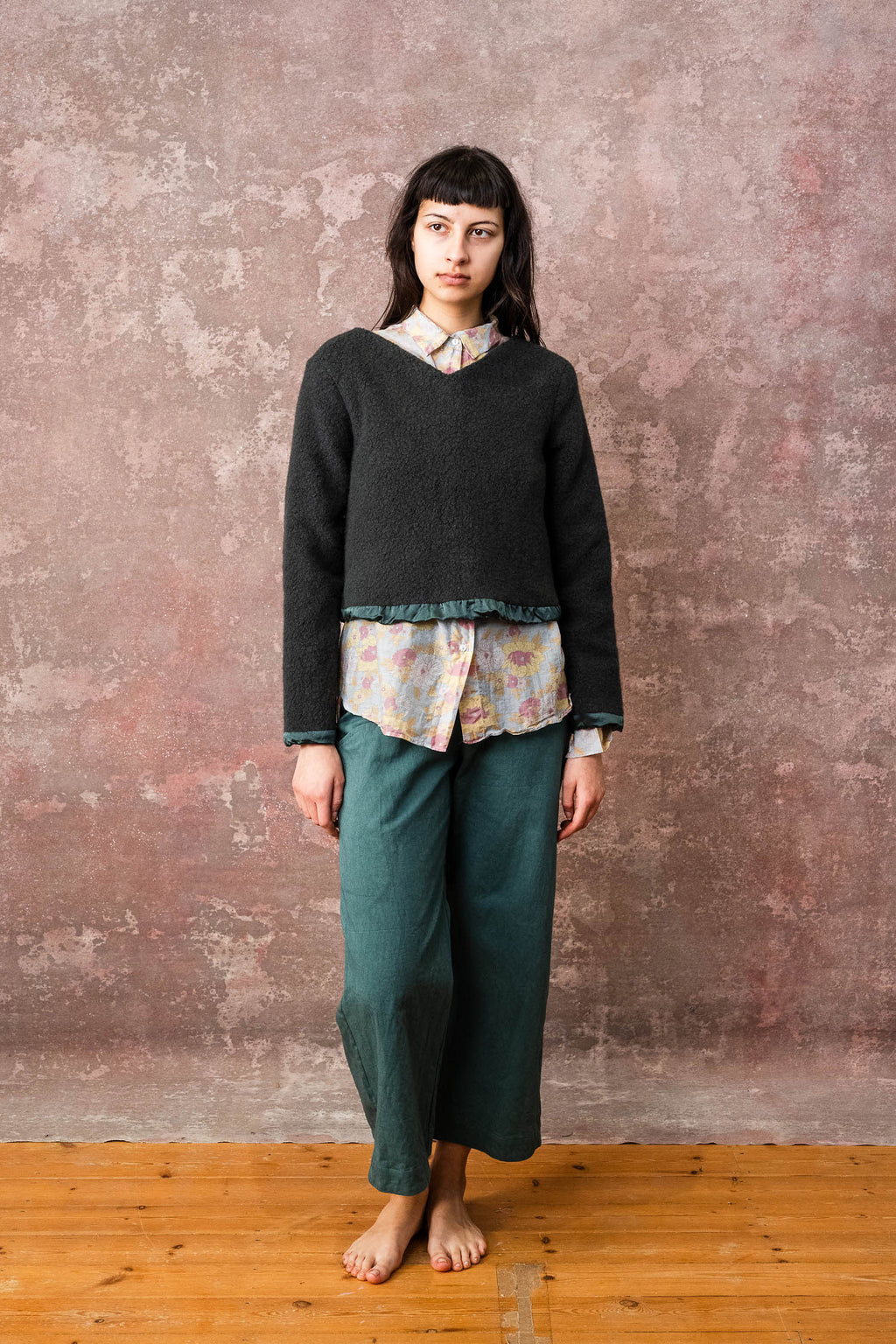 hem pants cotton twill