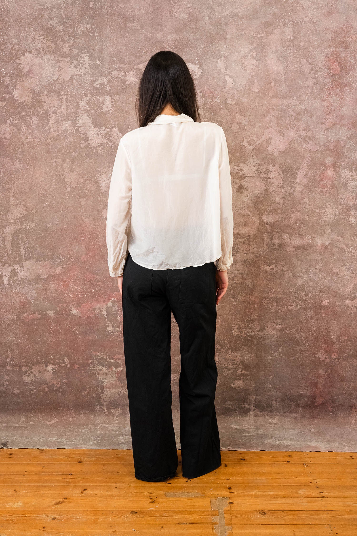 secret button shirt silk cotton voile