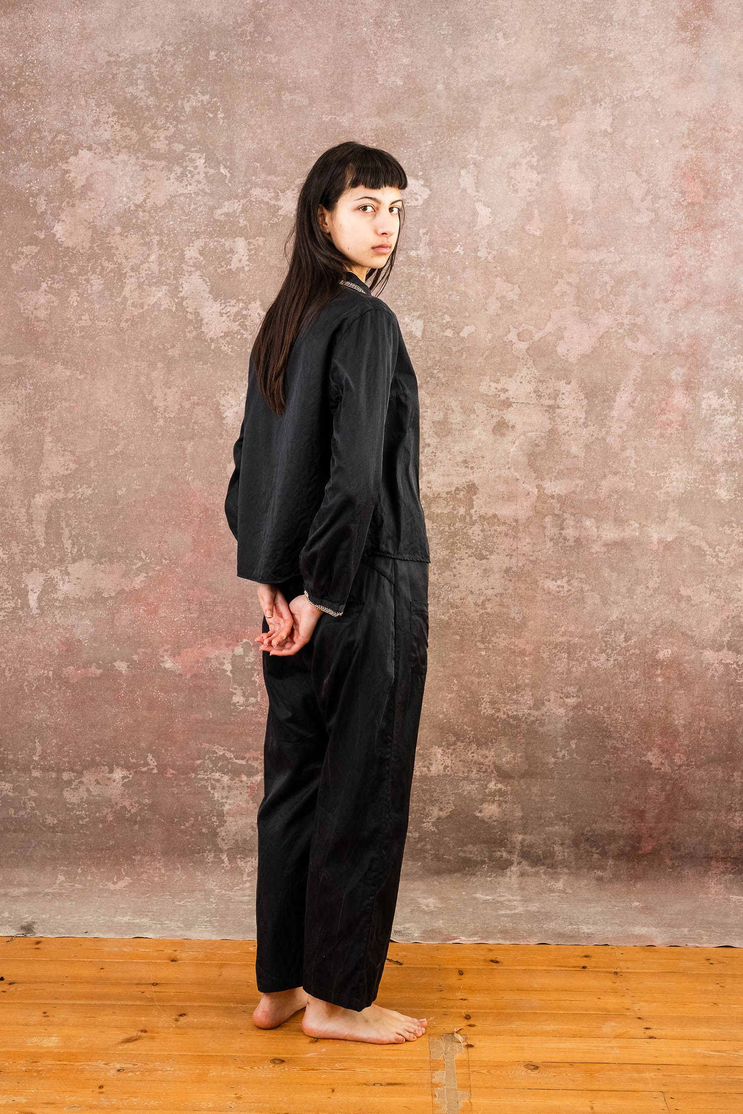 tin pants silk cotton croccante