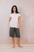 smock top silk cotton satin