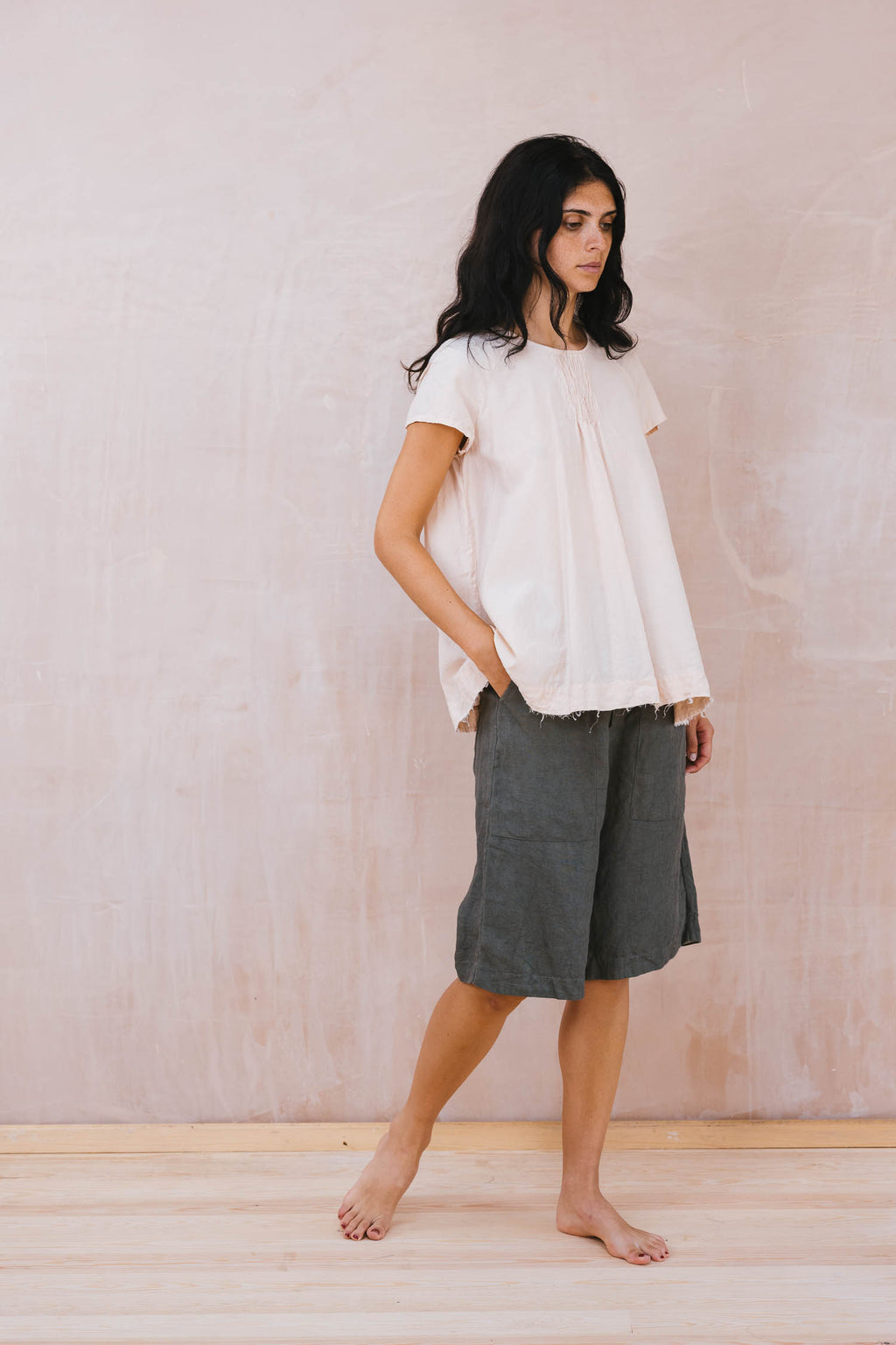 long shorts linen