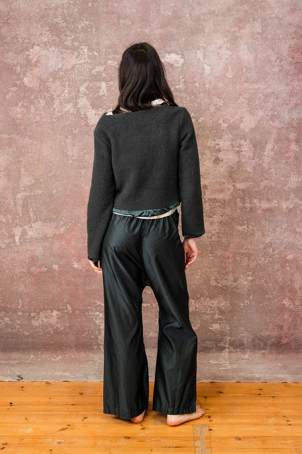 wide leg japan pants silk cotton satin