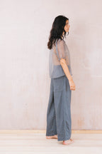 tailored line pants linen