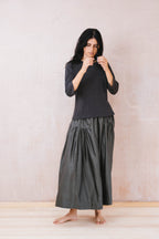 new frida skirt silk cotton satin