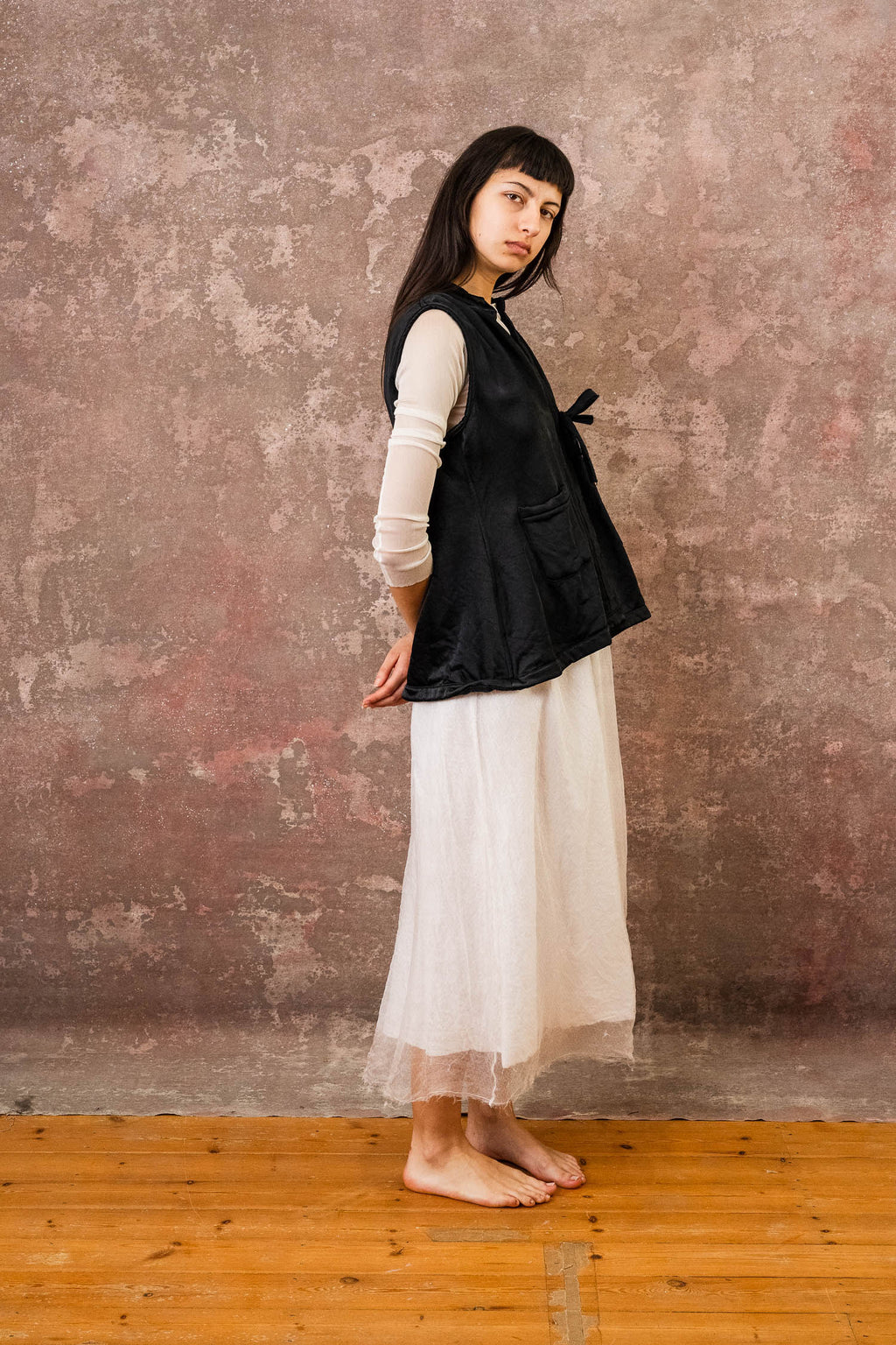 reversible body warmer back pleat flight