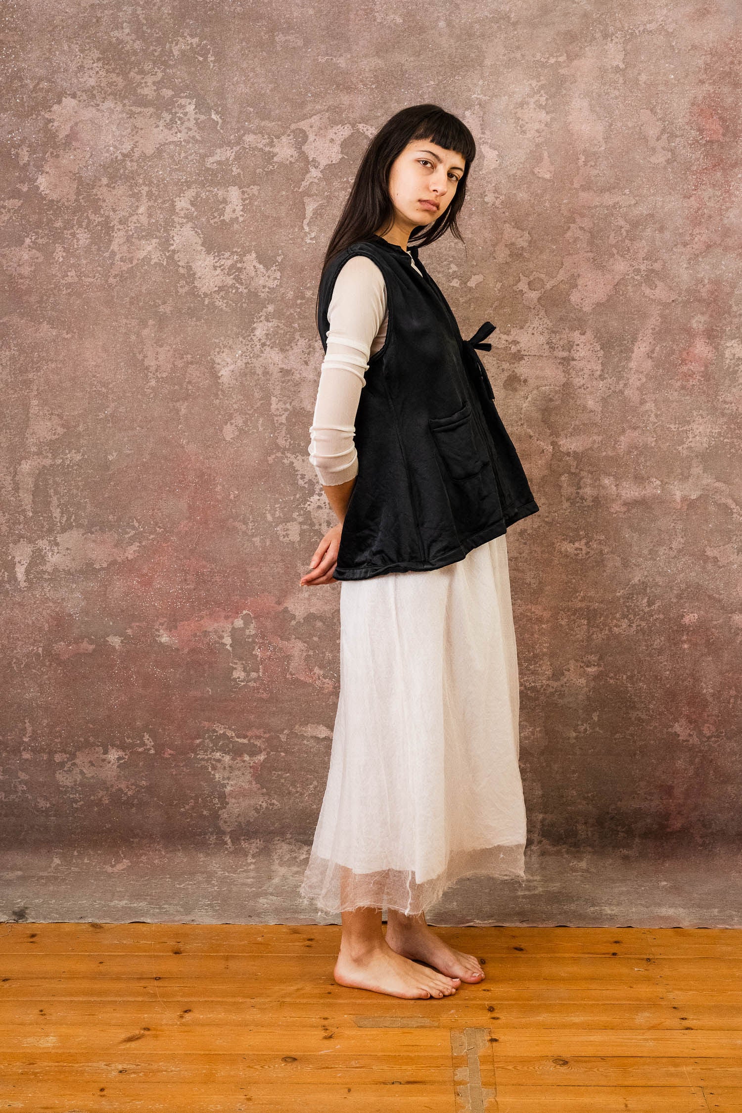 reversible body warmer back pleat flight