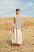 sale apron blouse linen chambray