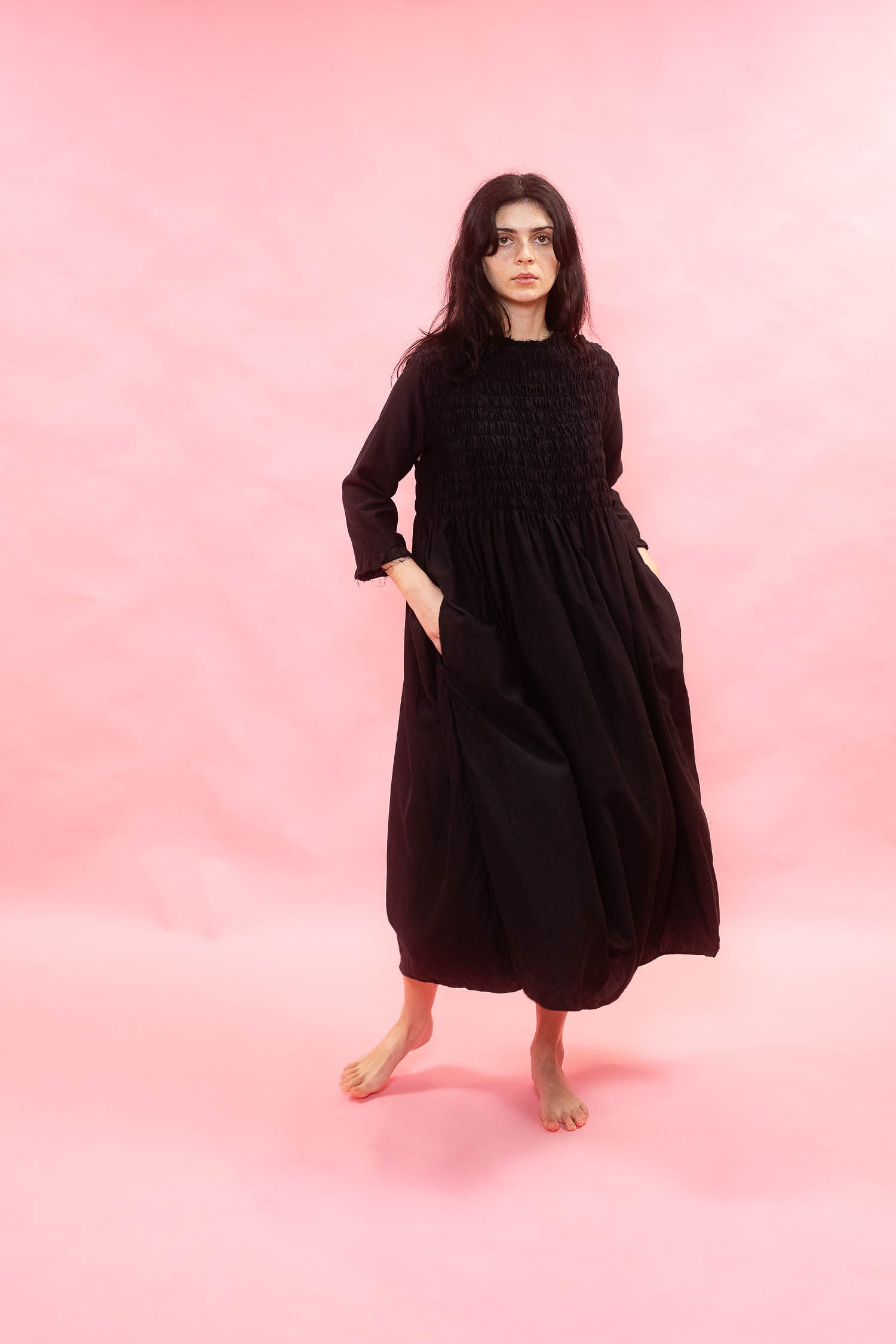 AW26 DR 336A bailey dress silk cotton satin