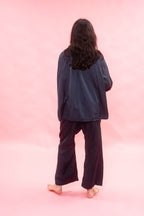 button thru shirt silk cotton satin