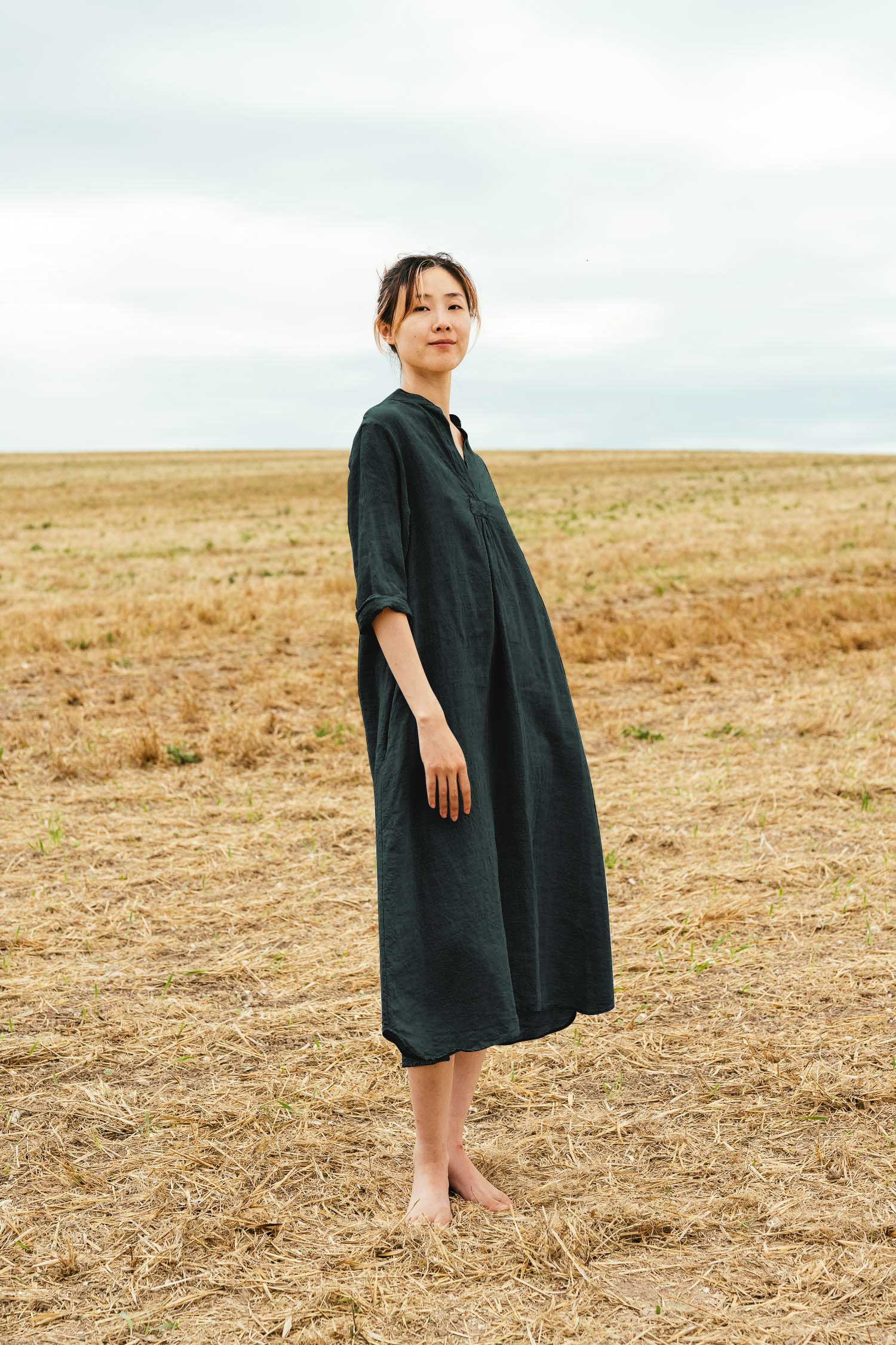 sale dewey dress washed Irish linen