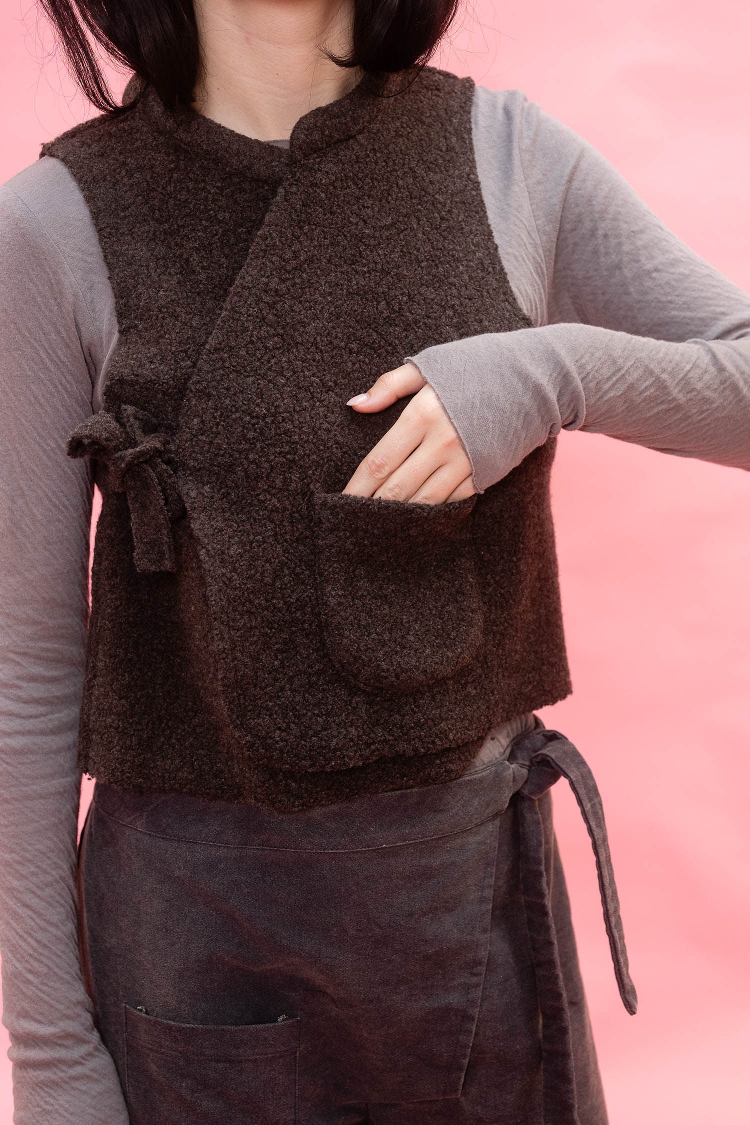 flight vest reversible wool