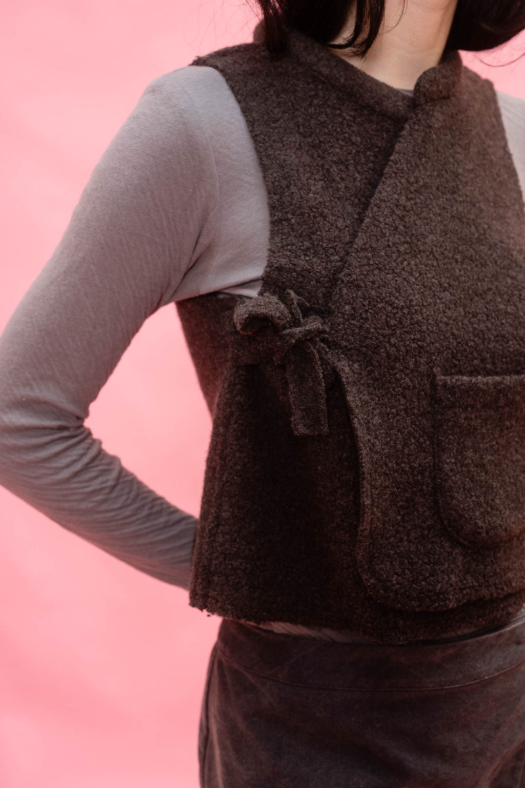 flight vest reversible wool