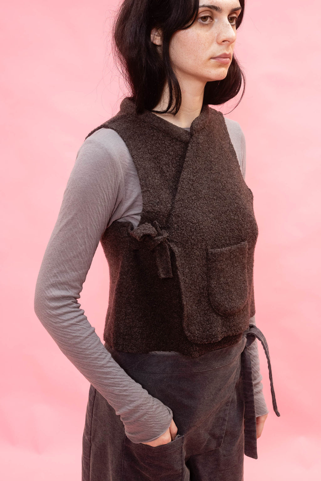 flight vest reversible wool