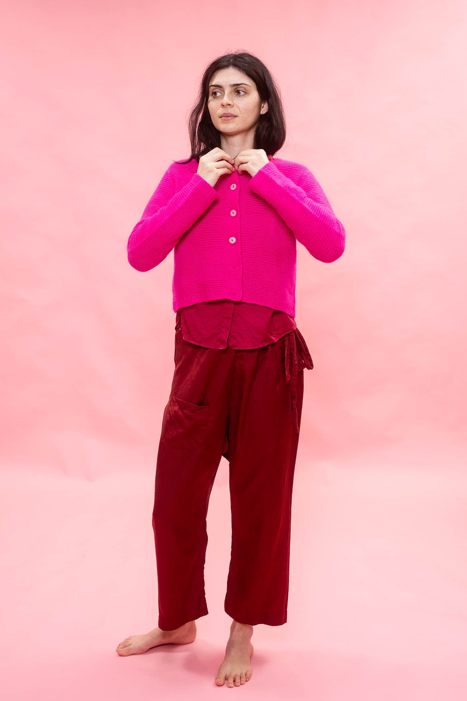 AW26 PNT444 japan pants silk cotton satin