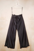wide leg frill hem pants