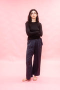 AW26 PNT1008 wide leg japan pants silk cotton satin