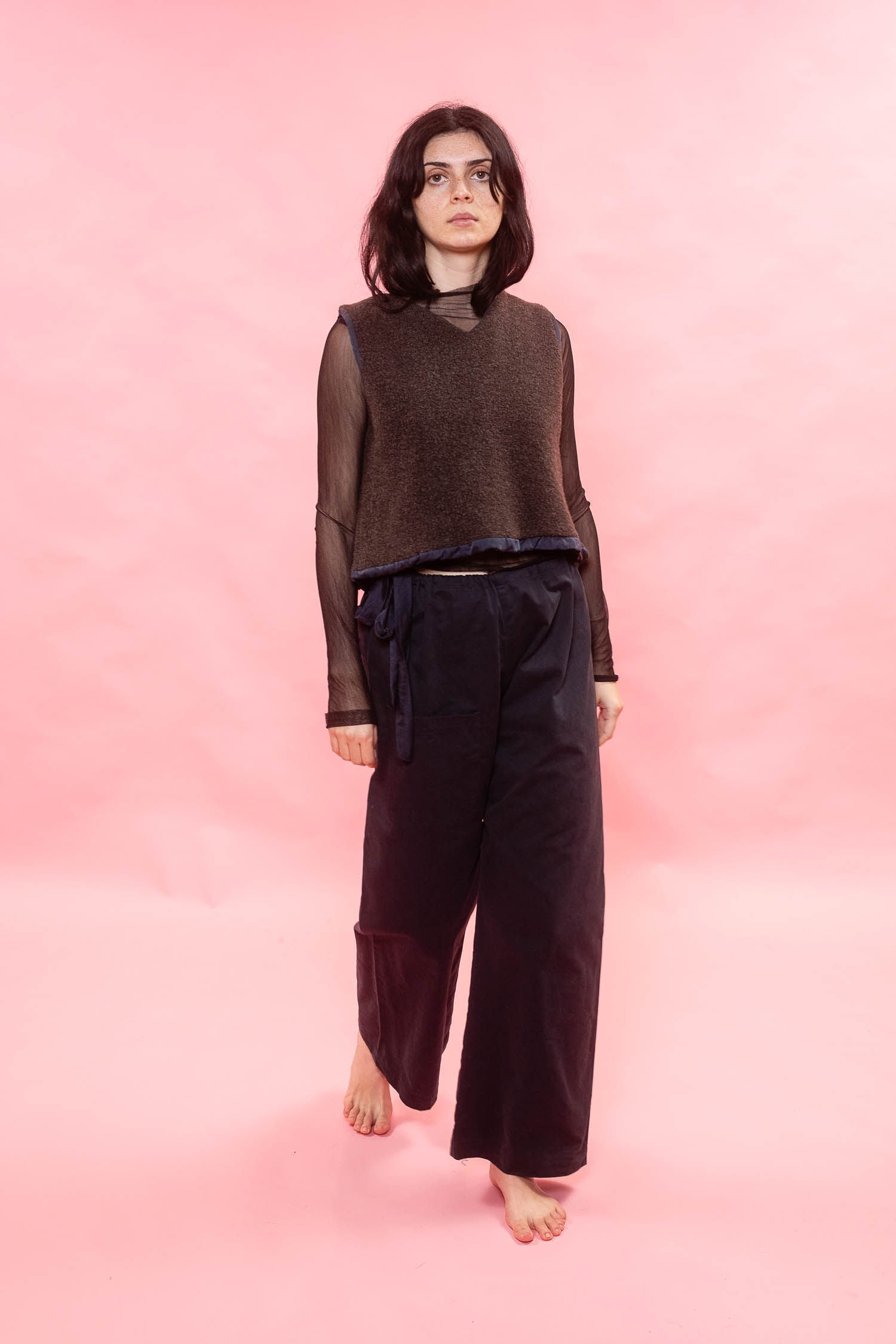 AW26 PNT 1008 wide leg japan pants italian cotton twill