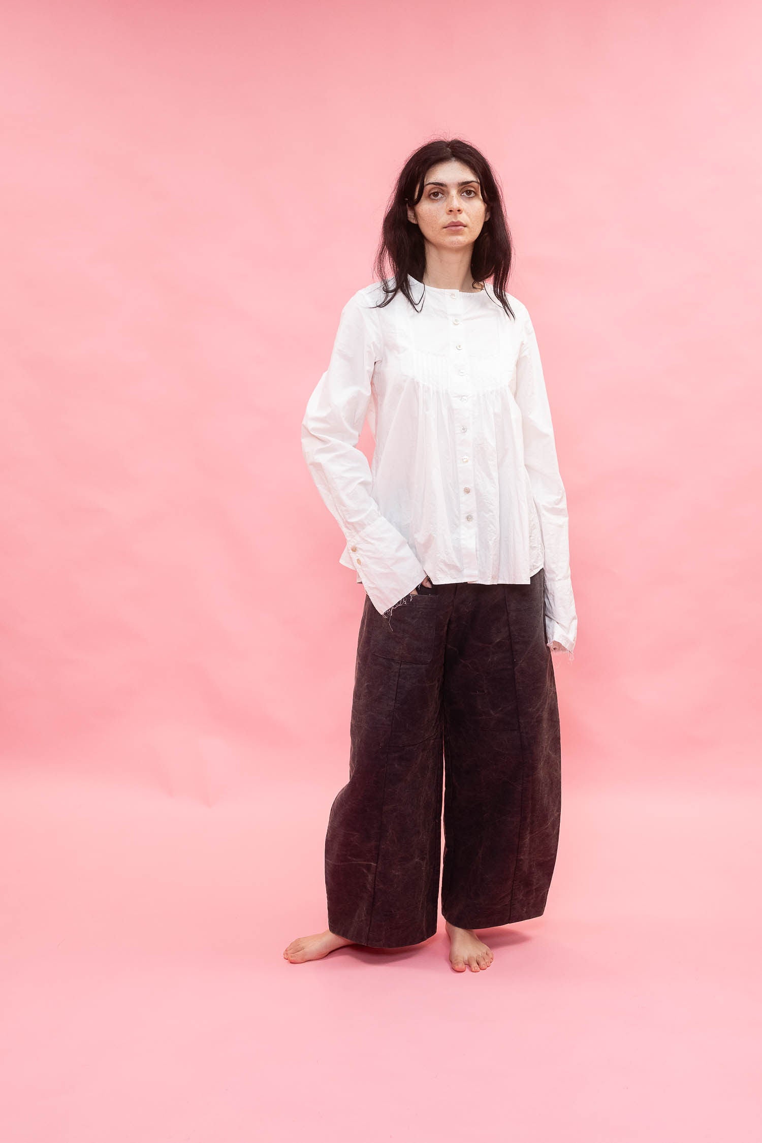 AW26 BL 3008 new washed shirt kilberry cotton