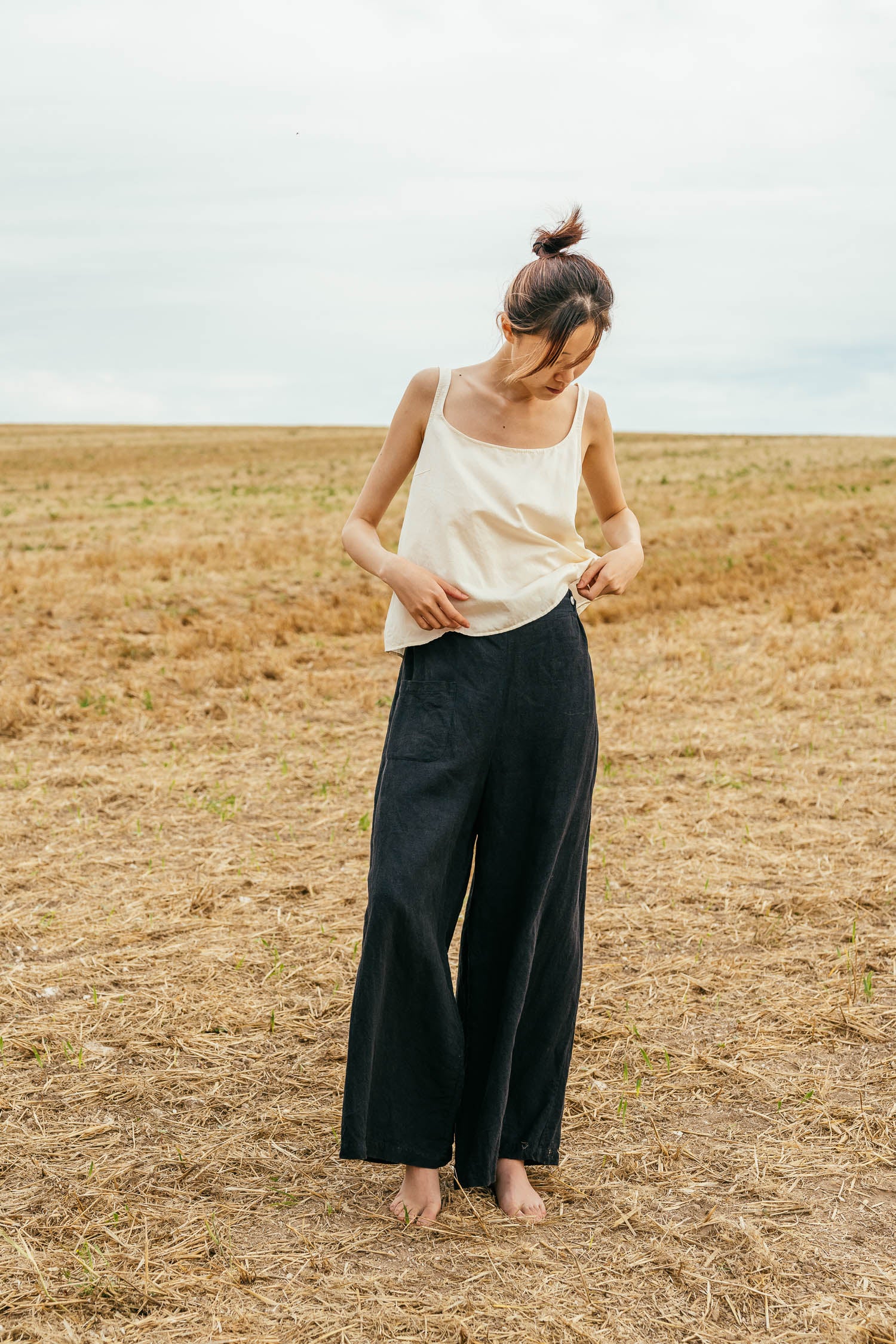 sale mud pants linen