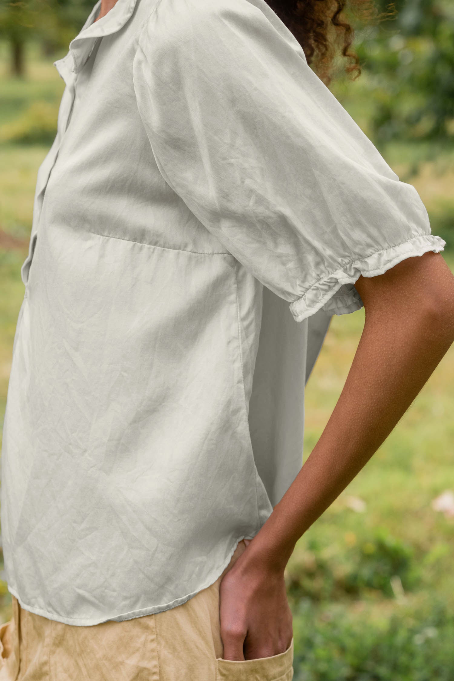 sale sweet blouse silk cotton satin