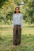 sale round collar blouse cotton voile small print