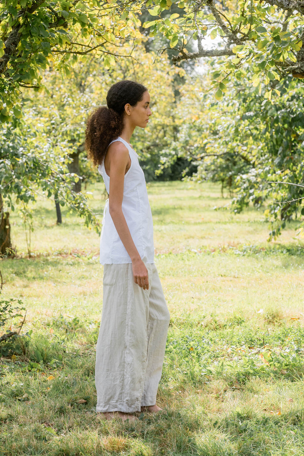 sale tailored line pants linen twill