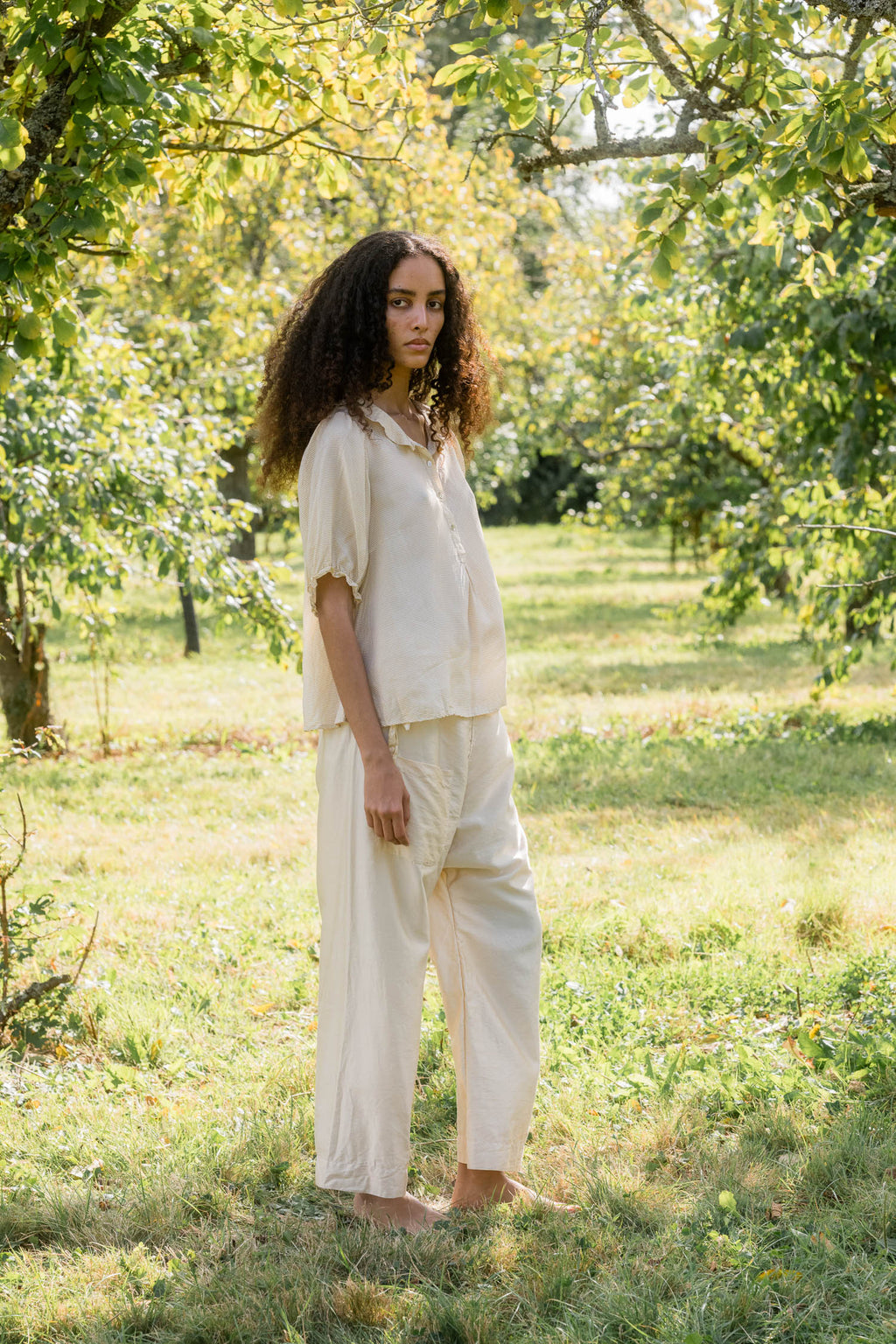 sale wide leg japan pants linen twill