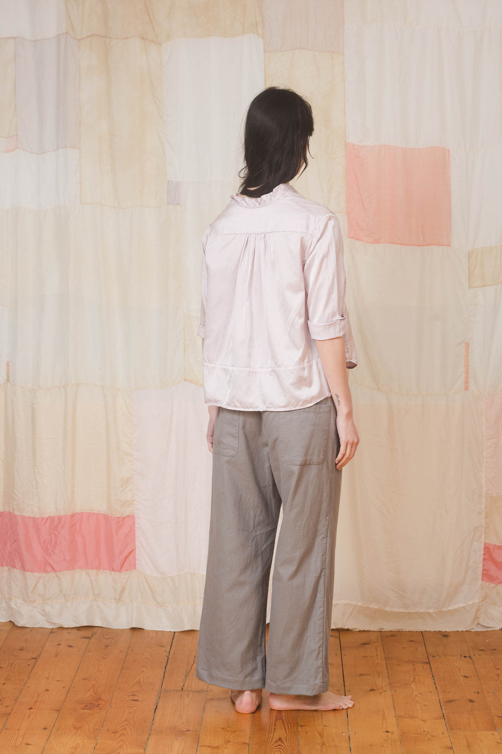 sale sunny shirt silk cotton satin