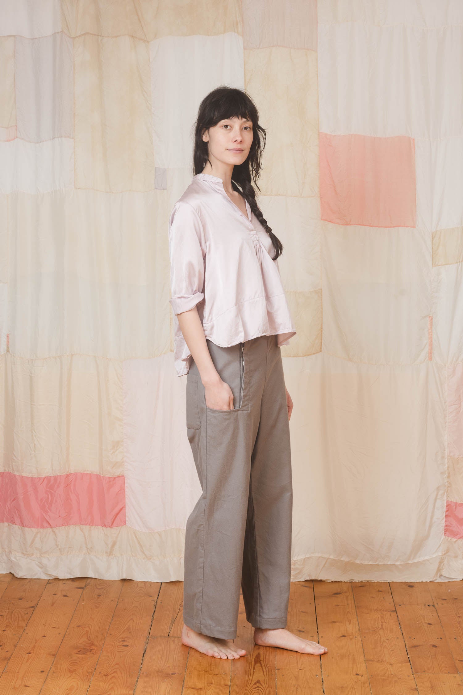 sale sunny shirt silk cotton satin