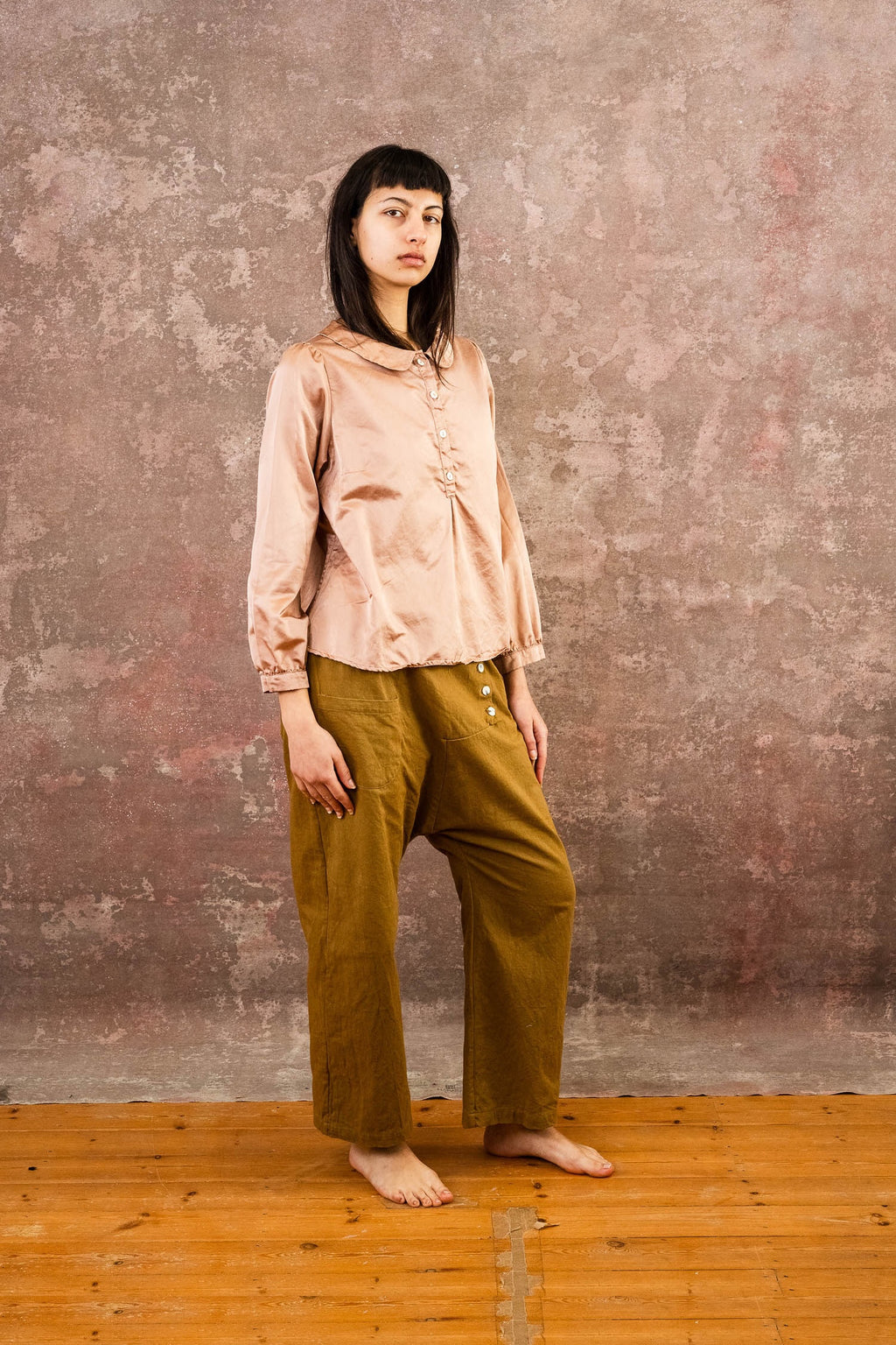 winter sweet blouse silk cotton satin